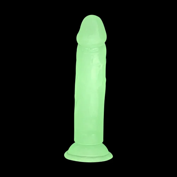 Eroshop Şeffaf Silikon Fosforlu Dildo 13 cm