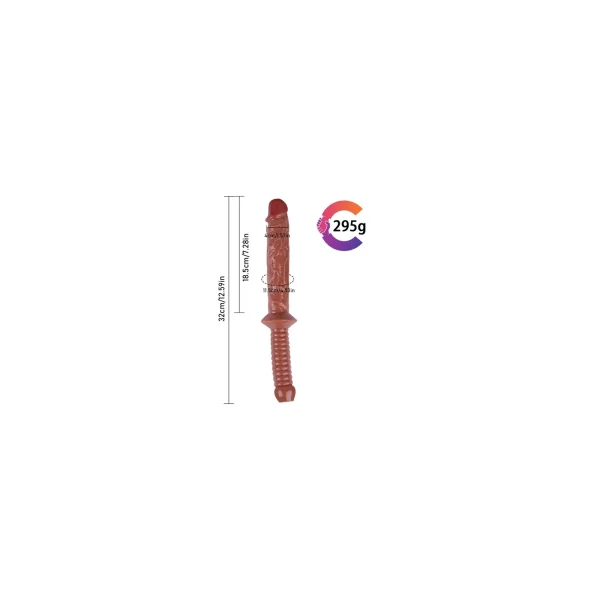 32cm Kahverengi Realistik Kılıç Dildo - Görsel 3