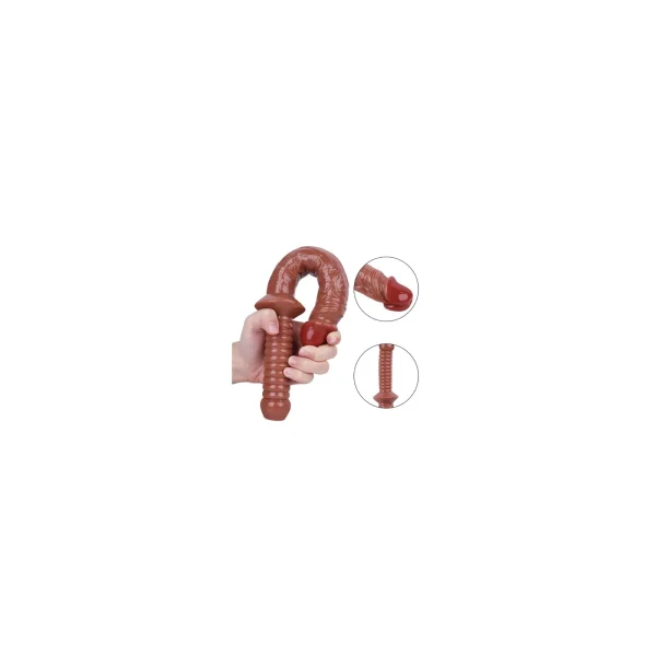 32cm Kahverengi Realistik Kılıç Dildo - Görsel 4