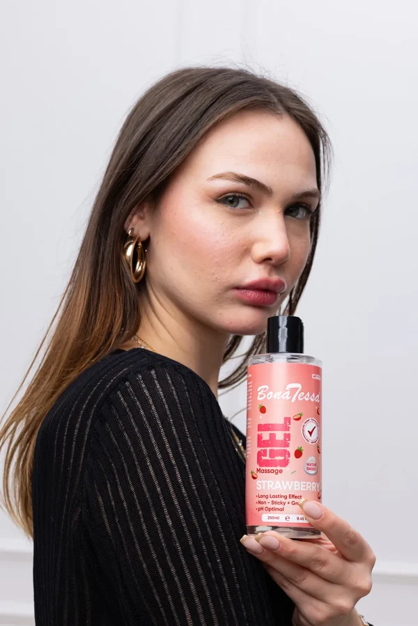 Bona Tessa Su Bazlı Kayganlaştırıcı Masaj Jeli 250 ML Çilekli - Görsel 3