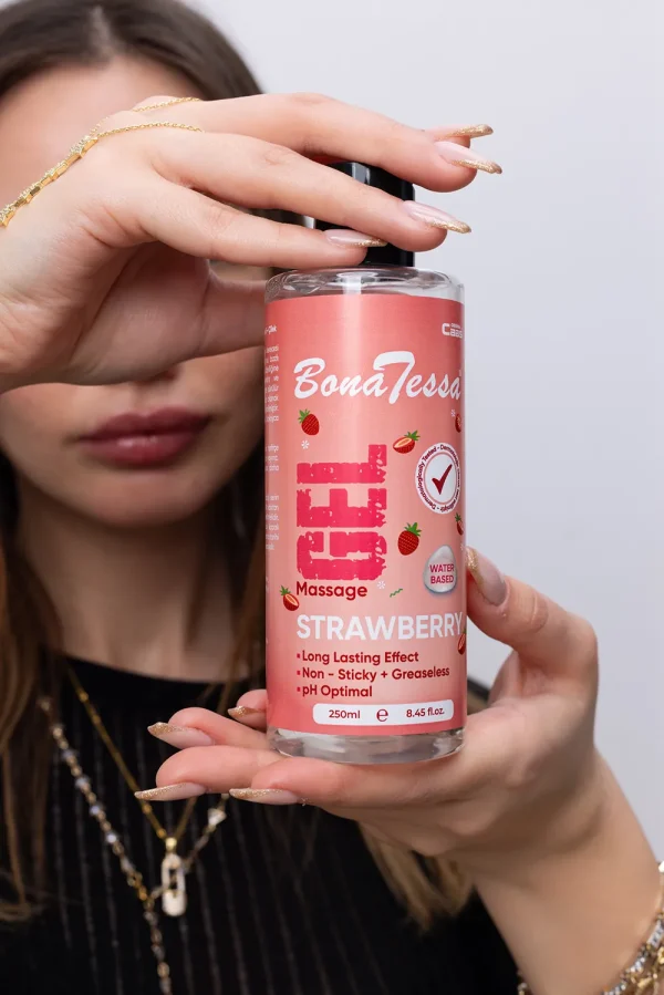Bona Tessa Su Bazlı Kayganlaştırıcı Masaj Jeli 250 ML Çilekli - Görsel 4