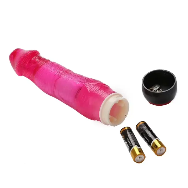 Güçlü Titreşimli Jel Dokulu Klasik Vibratör Penis 21 CM - Görsel 5