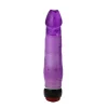Güçlü Titreşimli Jel Dokulu Klasik Vibratör Penis 21 CM - Mor