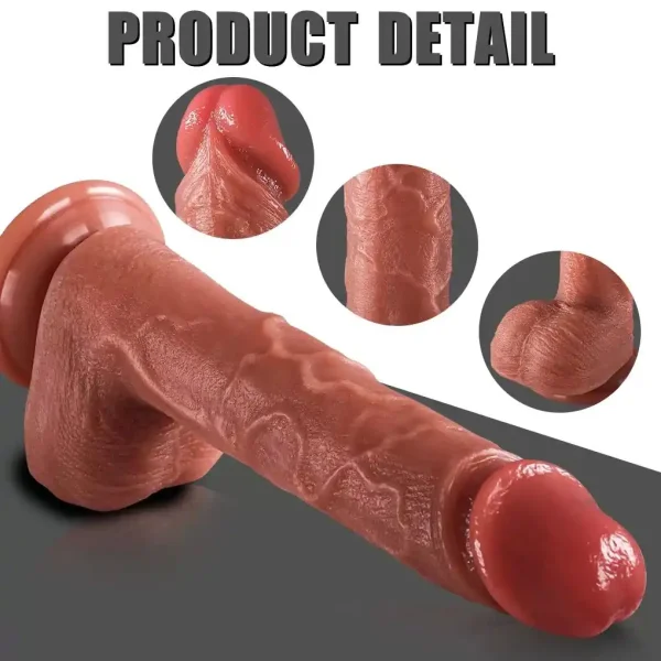 Isıtmalı İleri Geri Hareketli ve Rotasyonlu Gerçekçi Damarlı Yapay Penis Vibratör - Görsel 5