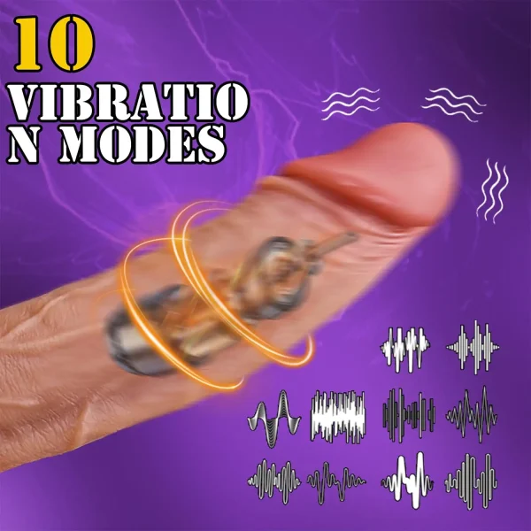 Telefon Kontrollü Hareketli Gerçekçi Dildo Vibratör - Görsel 2