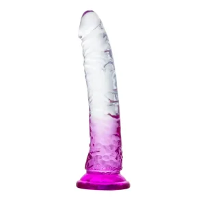 Ultra Yumuşak Dokulu Testissiz Realistik Jel Penis - Mor